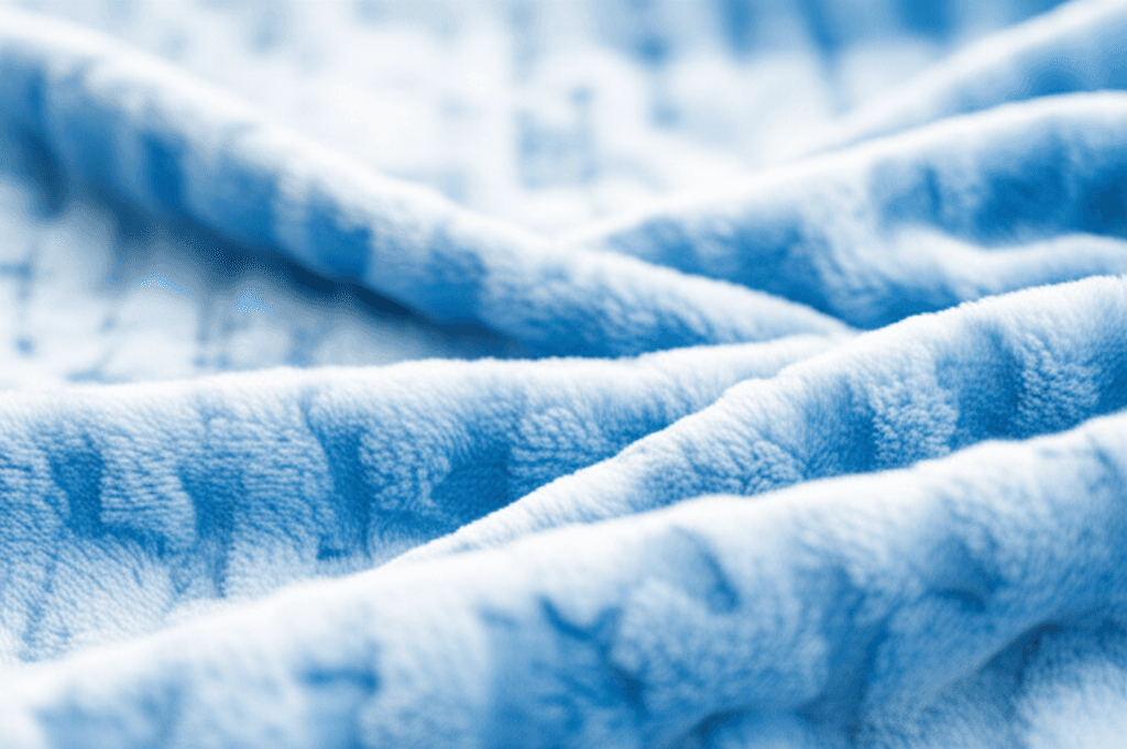 Newborn baby with soft organic cotton blanket